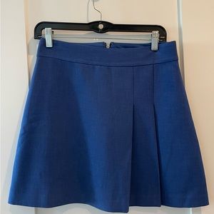 Alice + Olivia Size 6 Blue Pleated Mini Skirt